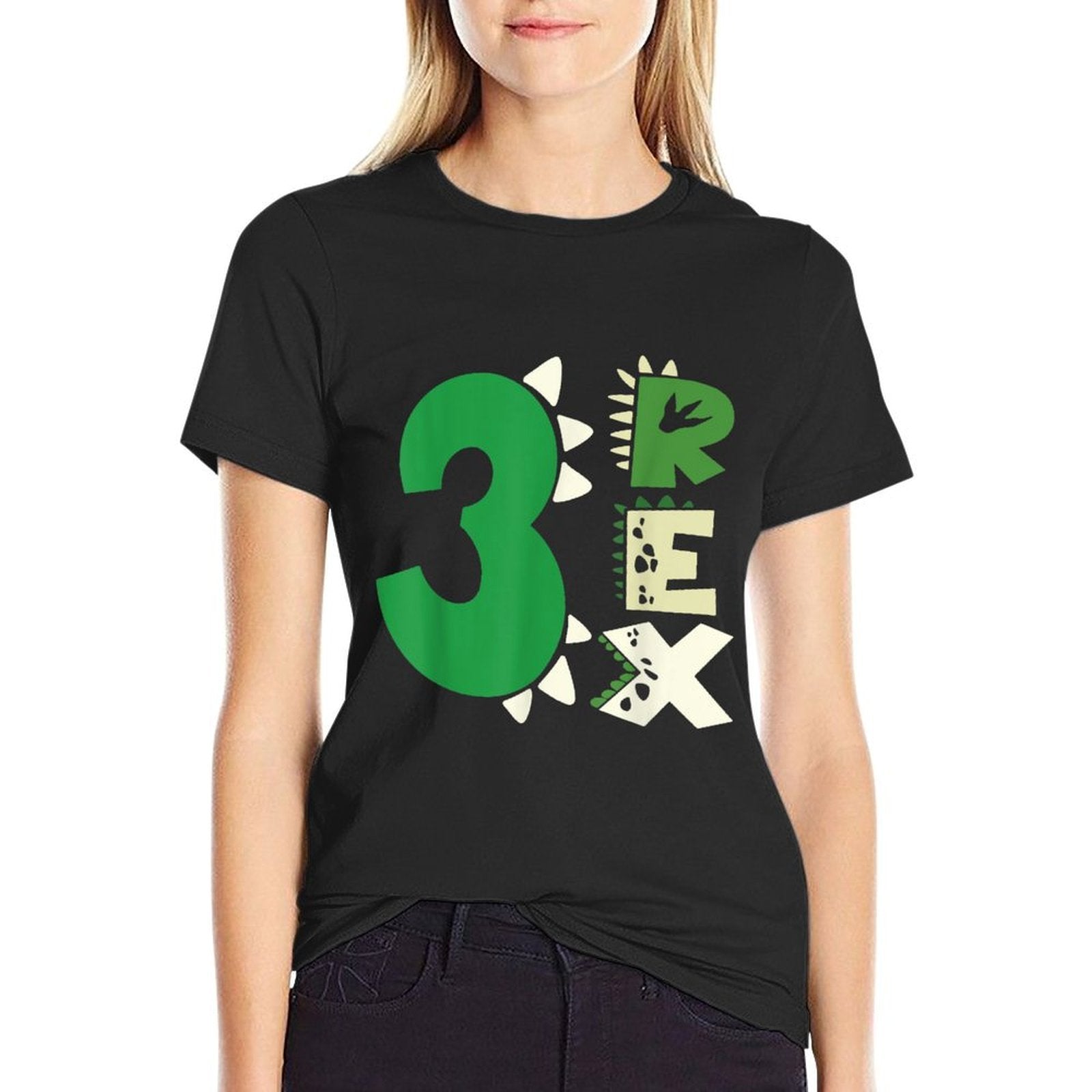 Three Rex Birthday Boy 3rd Dinosaur Birthday T-Rex Birthday  Relaxed-fit T-Shirt