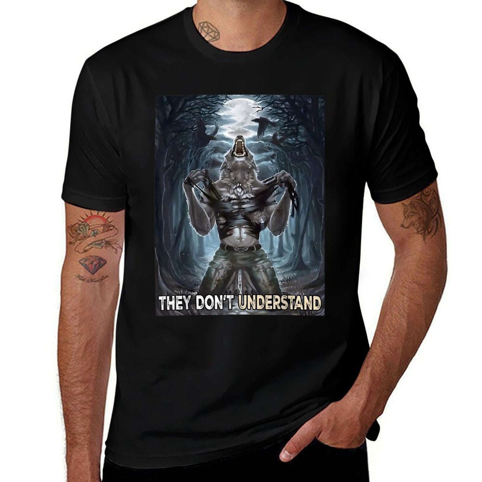 Alpha Wolf They Don’t Understand Unhinged Sigma Wolf Meme  Slim-fit Cut T-Shirt