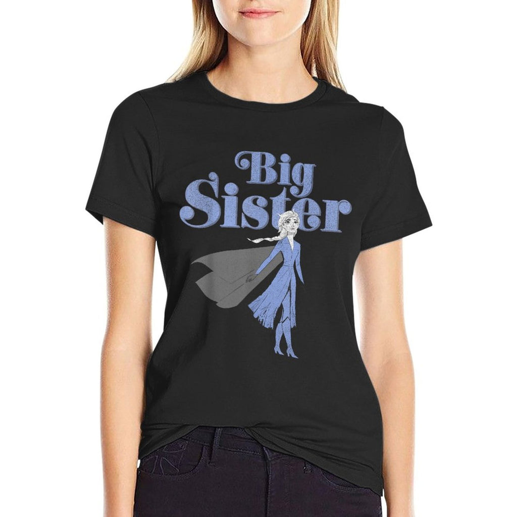 Disney Frozen 2 Elsa Big Sister  Heathered Texture T-Shirt