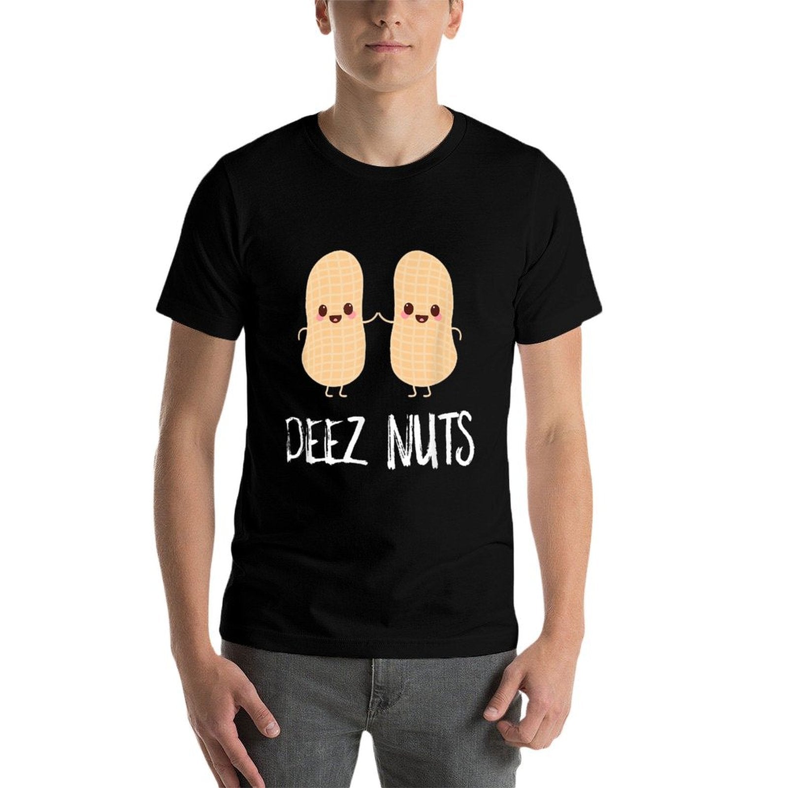 Peanut Food Funny Kawaii Cute Meme Deez Nuts Joke Gift  Rolled Sleeves T-Shirt