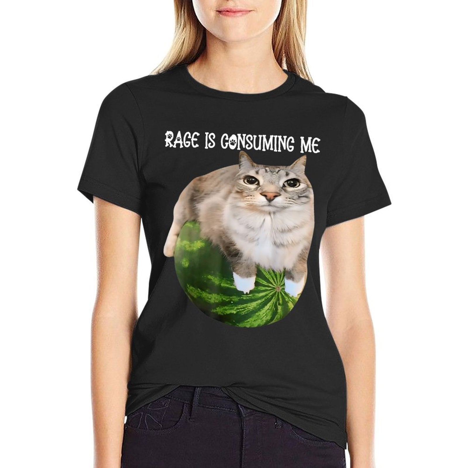 Rage Is Consuming Me Meme Cat Meme Oddly Specific Memes Joke  Rolled Sleeves T-Shirt