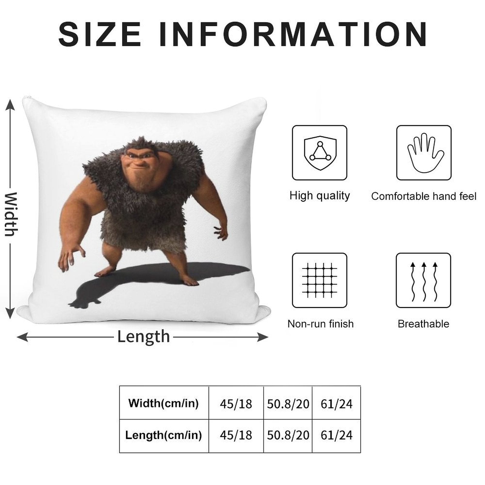 Grug Soft Easy Maintenance Throw Pillow