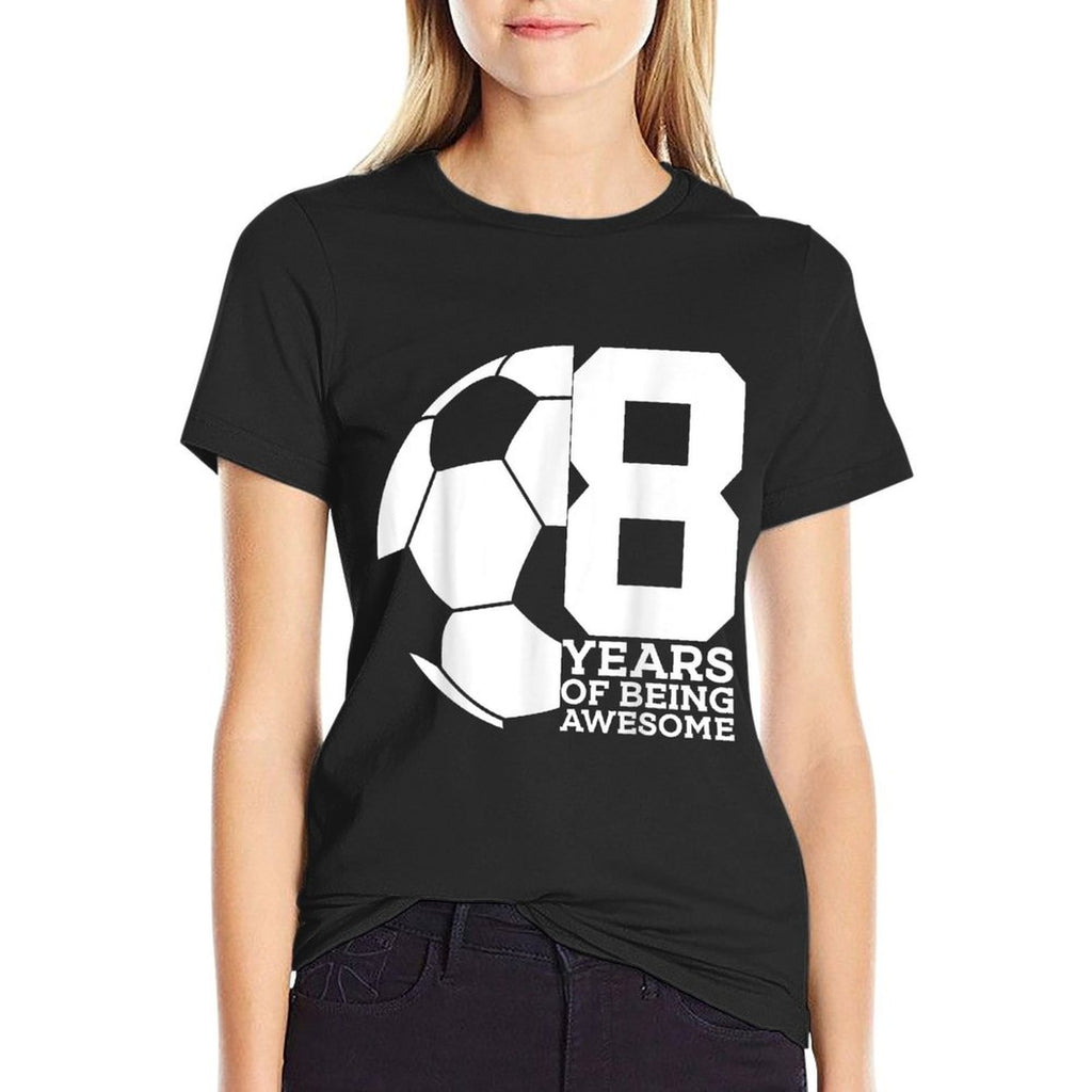 8 YEARS OF BEING AWESOME SOCCER 8TH BIRTHDAY  Vintage-inspired T-Shirt