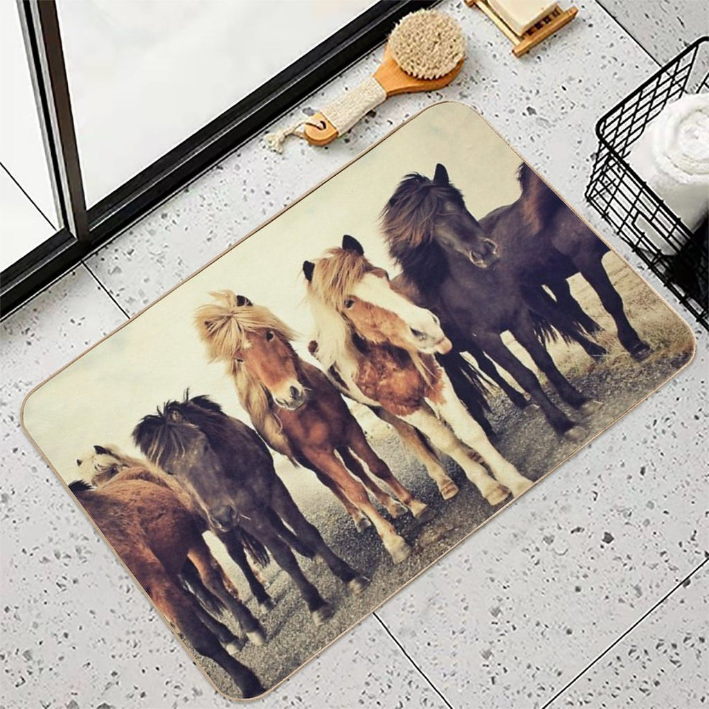 Horses  Slip-Resistant Bath Mat