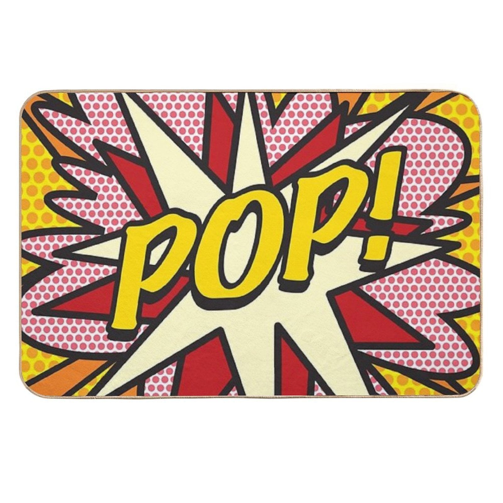 POP Comic Book Pop Art Cool Retro Trendy  Fade-Resistant Bath Mat