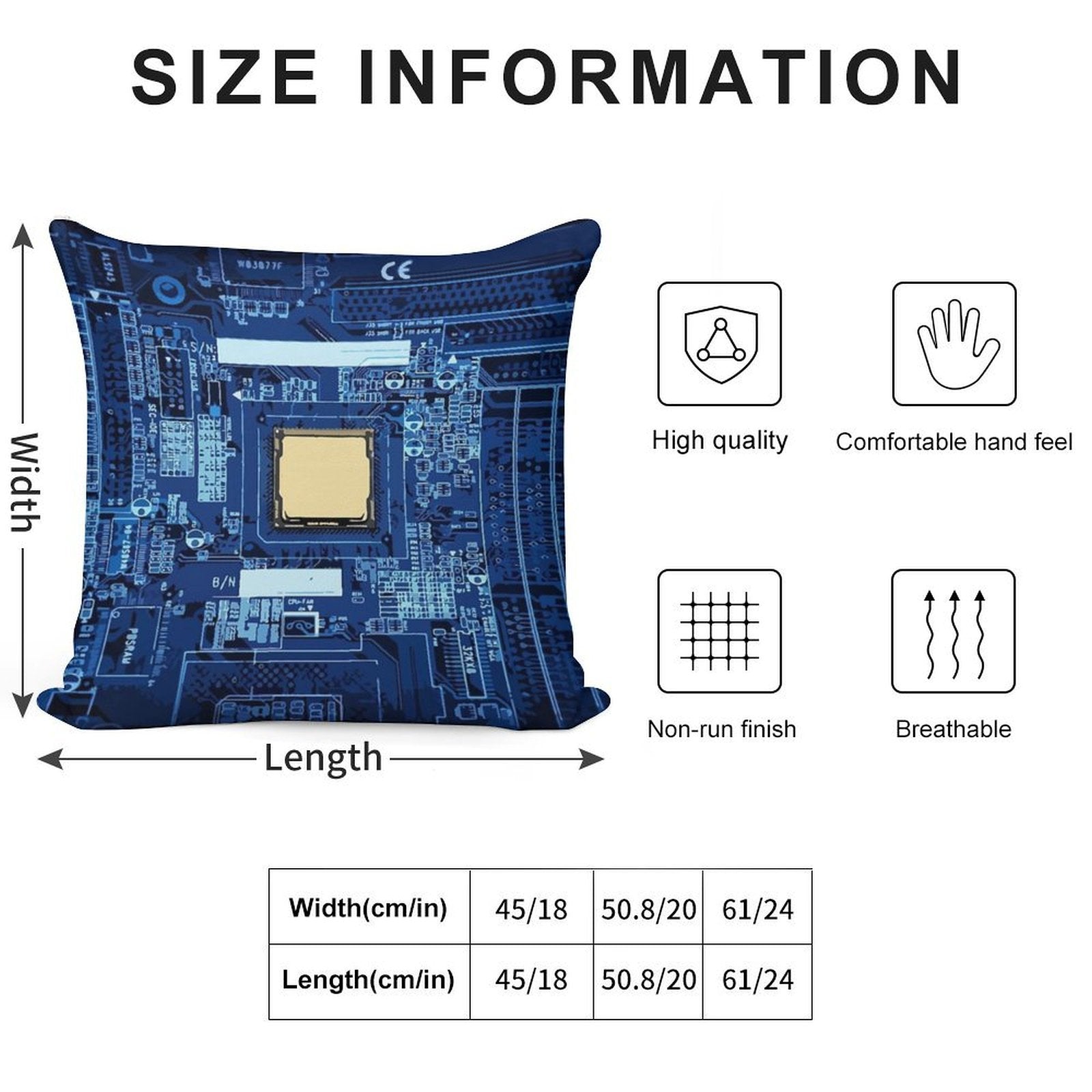 Motherboard CPU Soft Anti-Pilling Throw Pillow