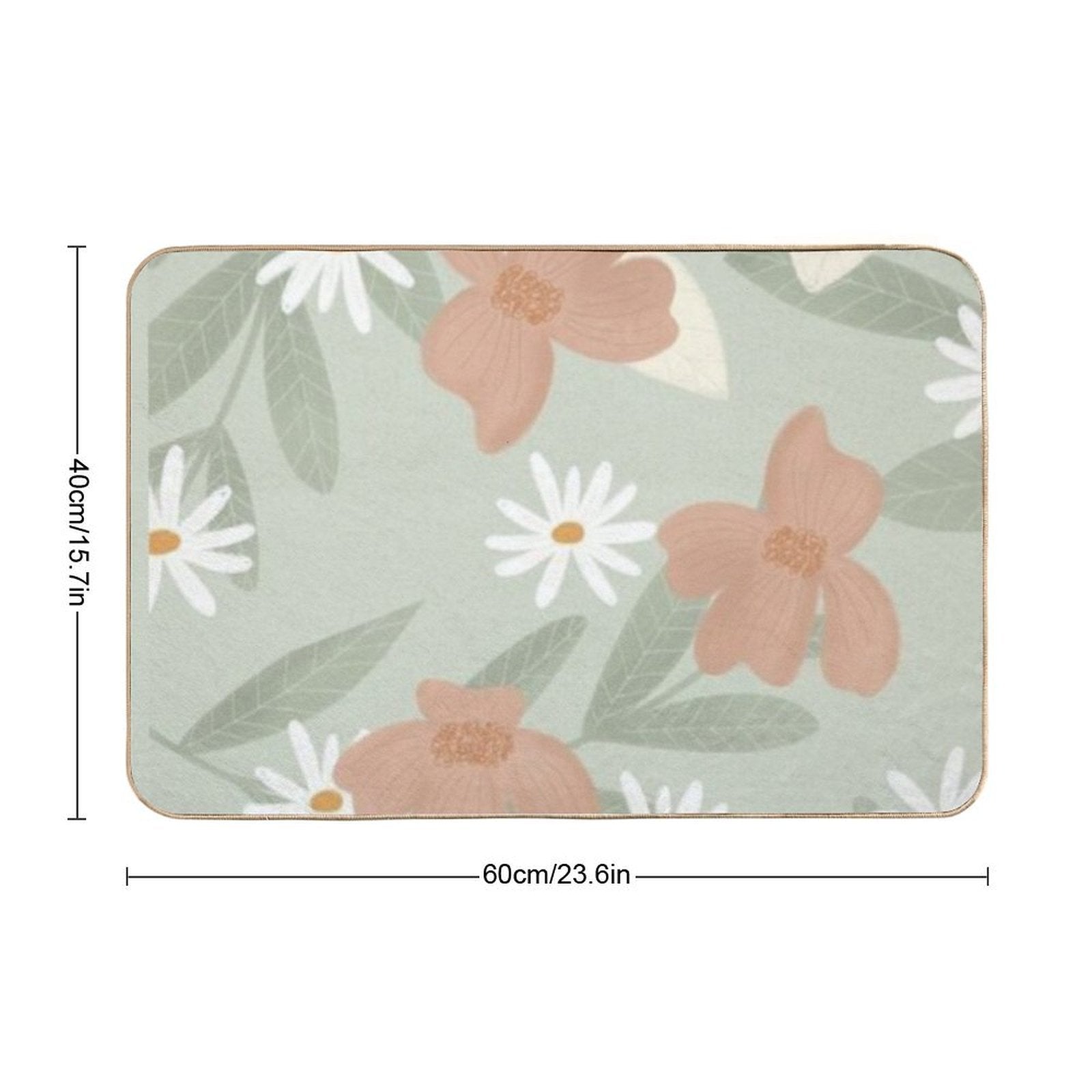 Floral Pattern  Multi-Purpose Bath Mat