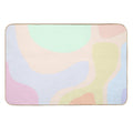 Minimalist Abstract Pastels Geometric Rounded Fun Shapes Tapestry  Fade-Resistant Bath Mat