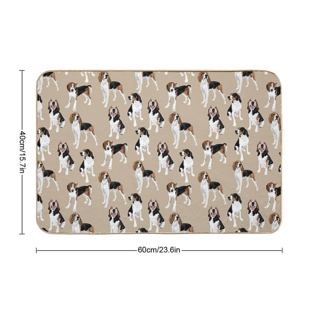 Treeing Walker Coonhound on Tan  Multi-Purpose Bath Mat
