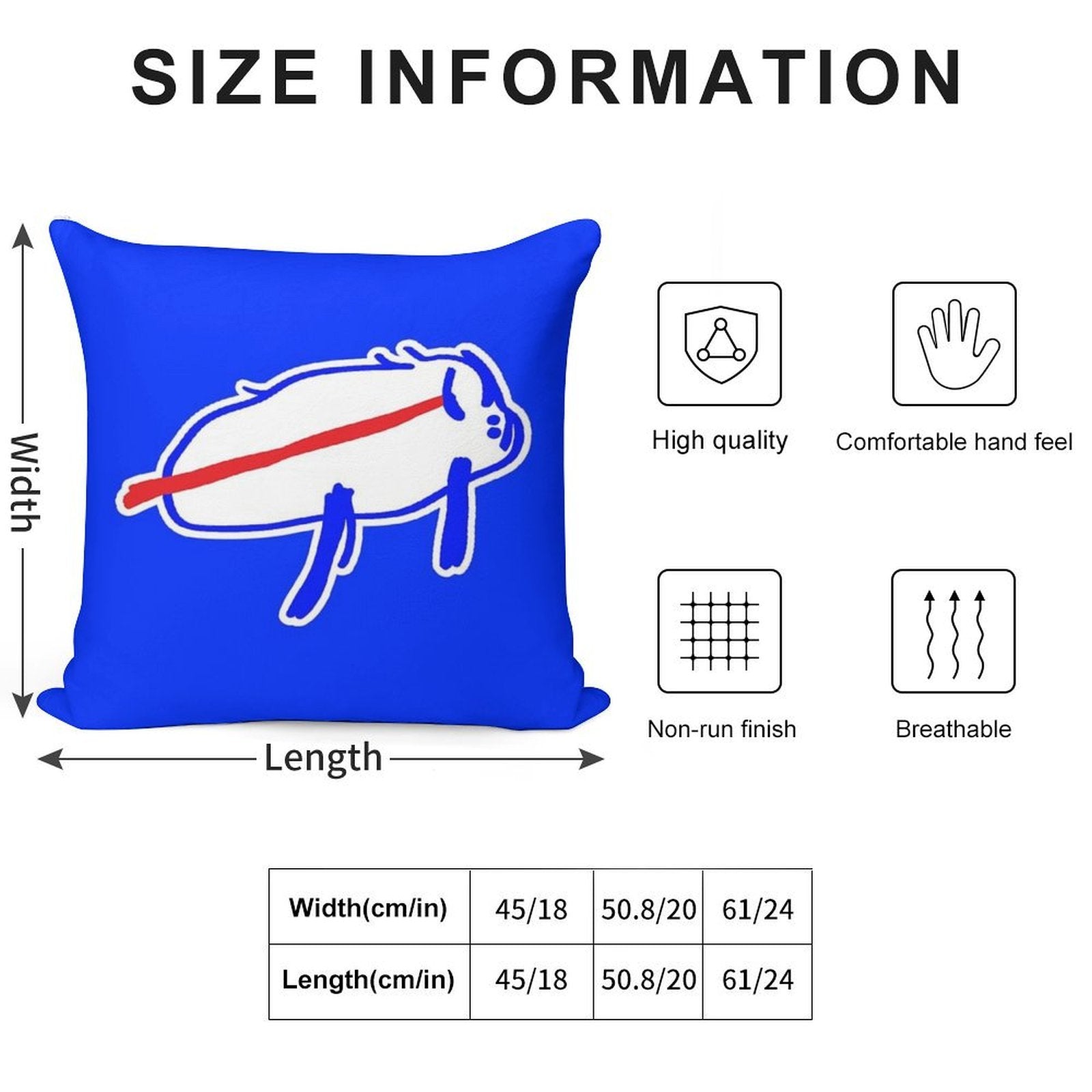 Josh Allen Drawing Soft Durable Construction Throw Pillow