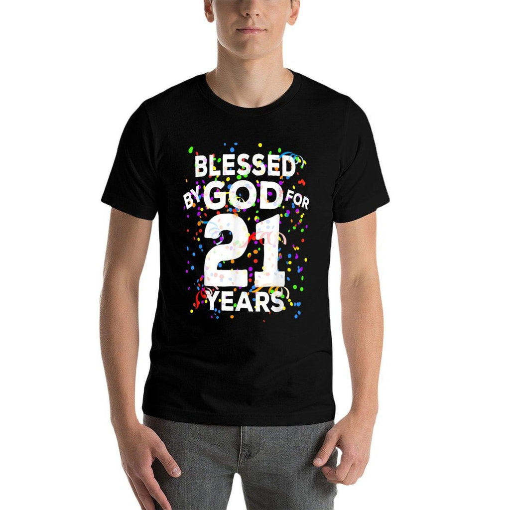 Blessed By God For 21 Years Happy 21st Birthday  Classic T-Shirt