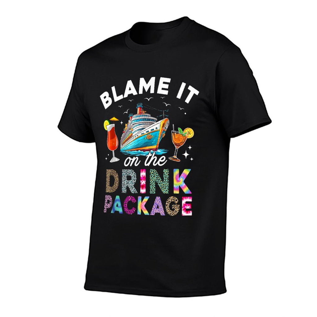 Blame It On The Drink Package Funny Cruise Cruising Trip  Lightweight T-Shirt