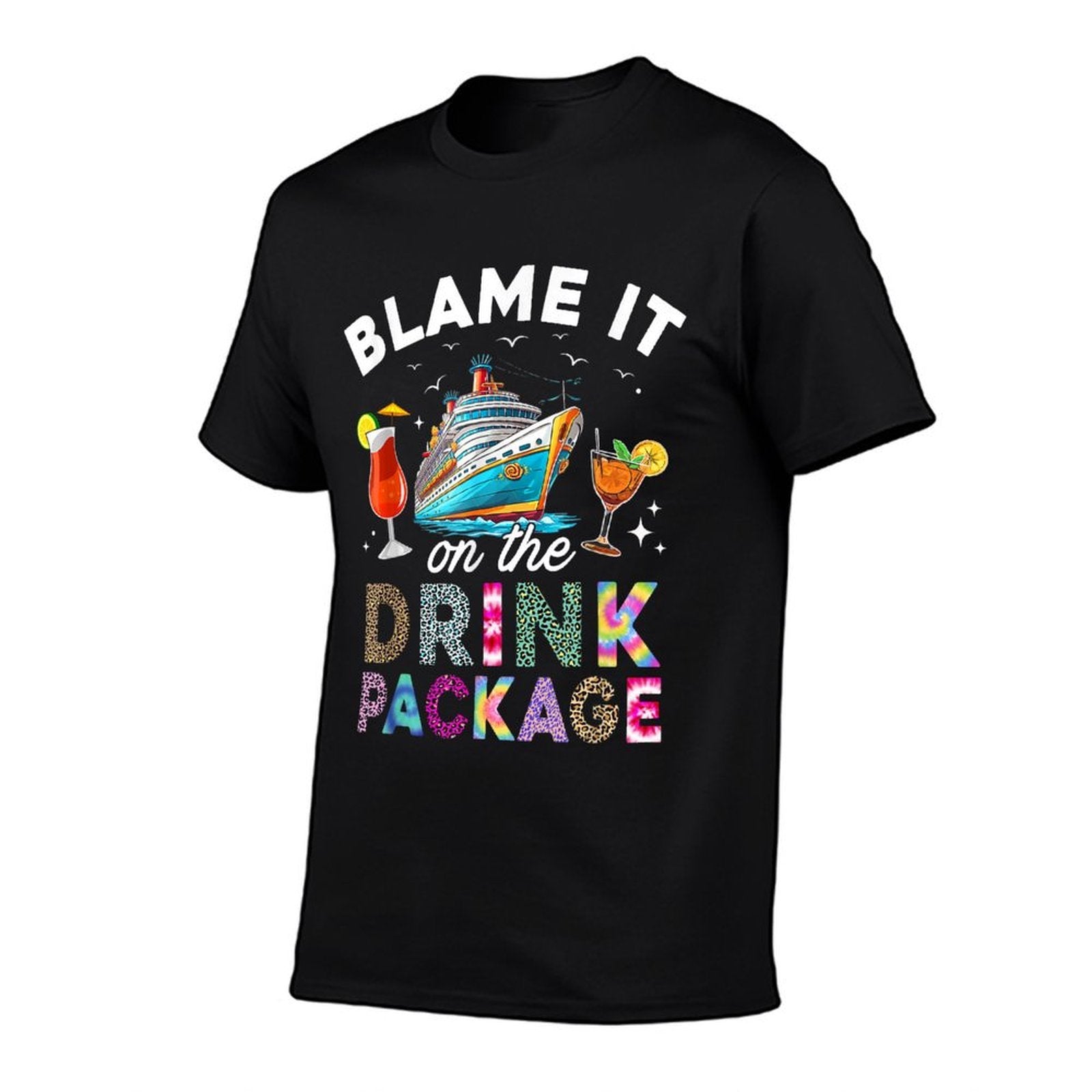 Blame It On The Drink Package Funny Cruise Cruising Trip  Lightweight T-Shirt
