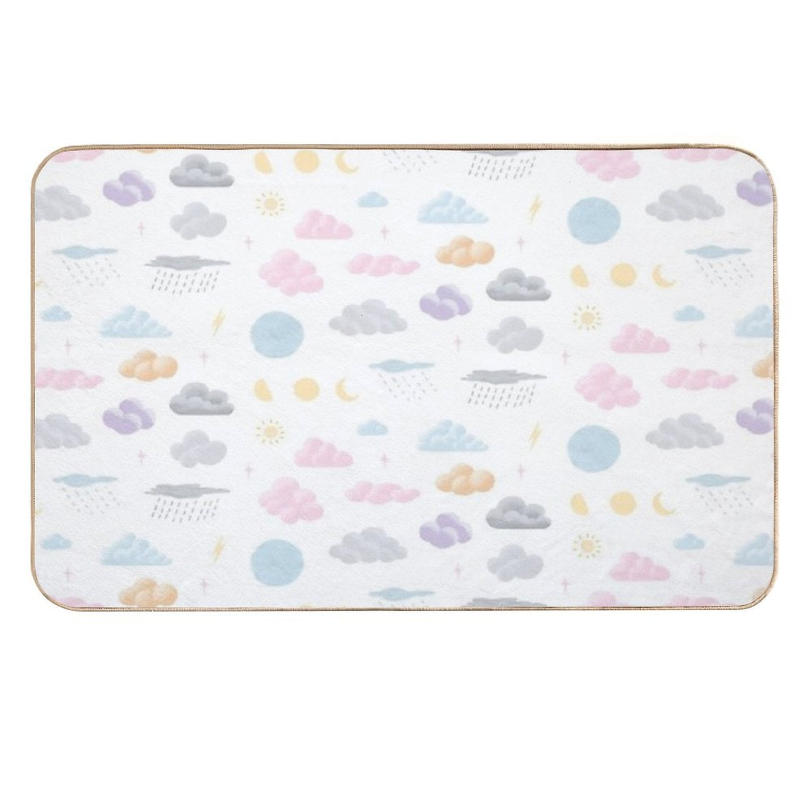 Colorful Clouds  Dirt-Trapping Bath Mat