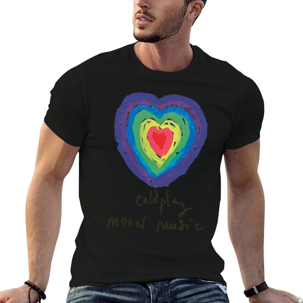 Coldplay Moon Music Heart Amazon Exclusive  Cotton T-Shirt