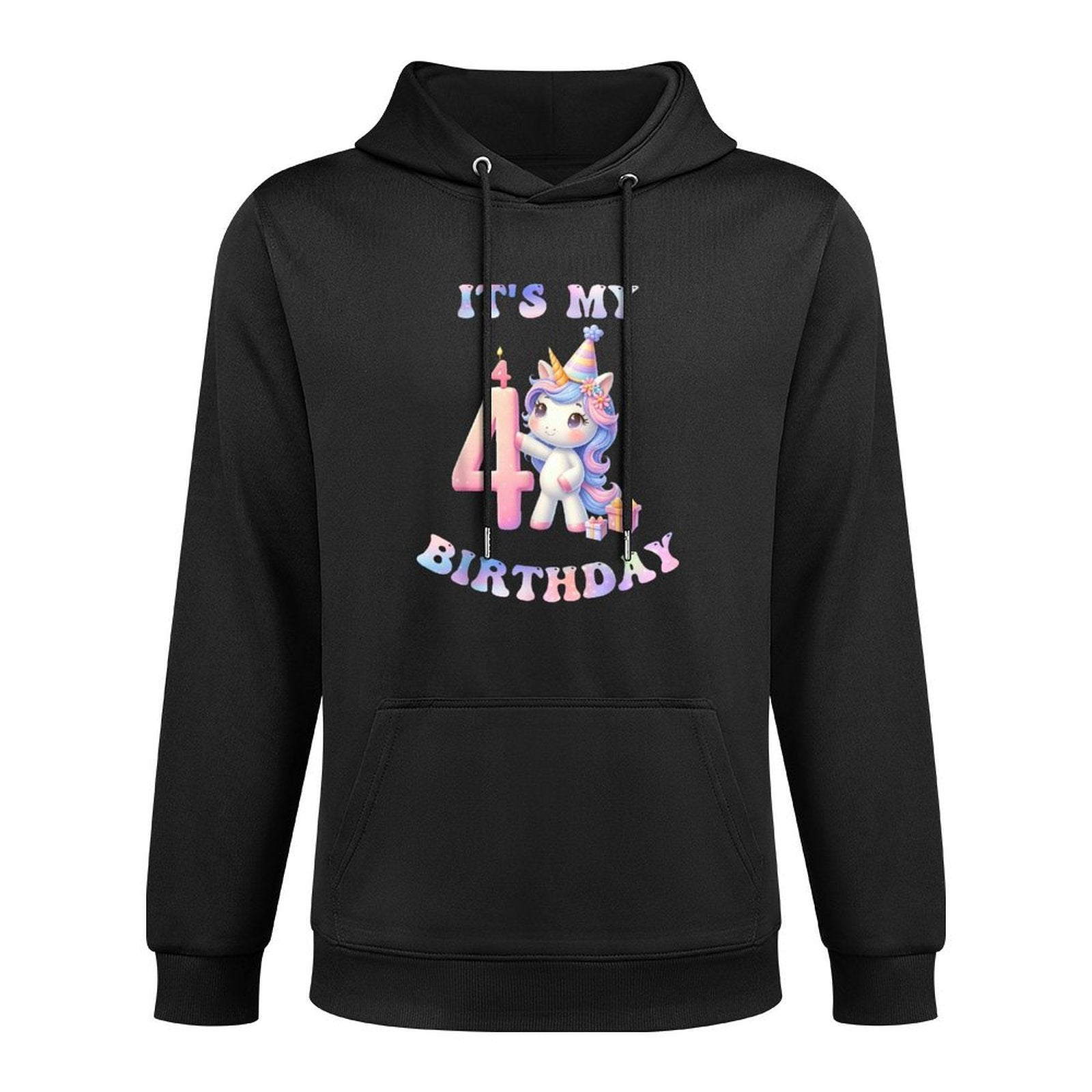 4 Year Old Unicorns Costume For 4th Birthday Girl Party Easy Care Hoodie