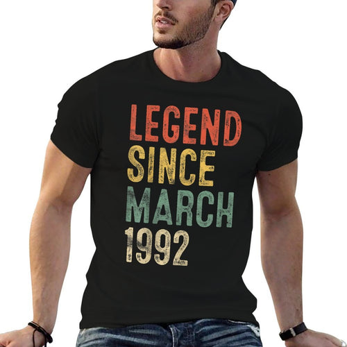30 Year Old Gifts Legend Since March 1992 30th Birthday  Eco-friendly Material T-Shirt