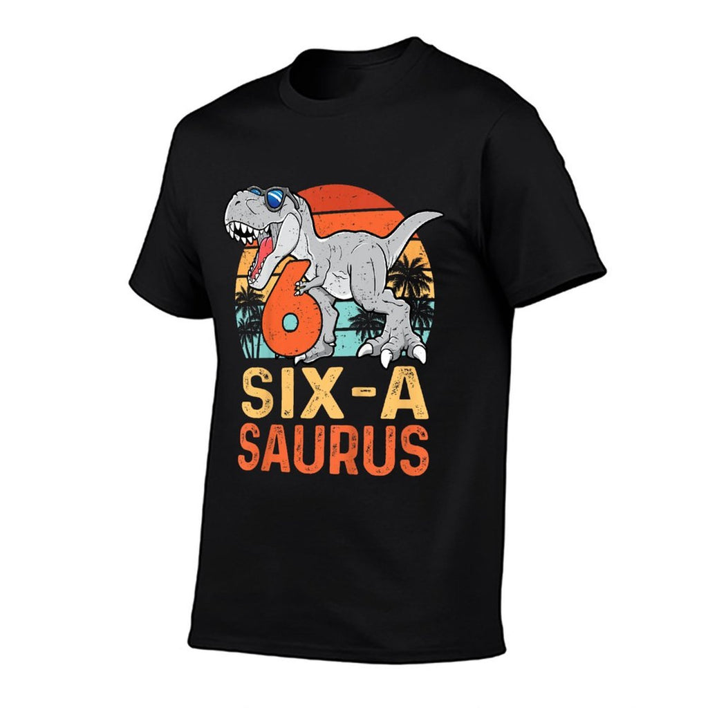Kids Six A Saurus Rex 6th Birthday Dinosaur 6 Year Old Boys  Vintage-inspired T-Shirt