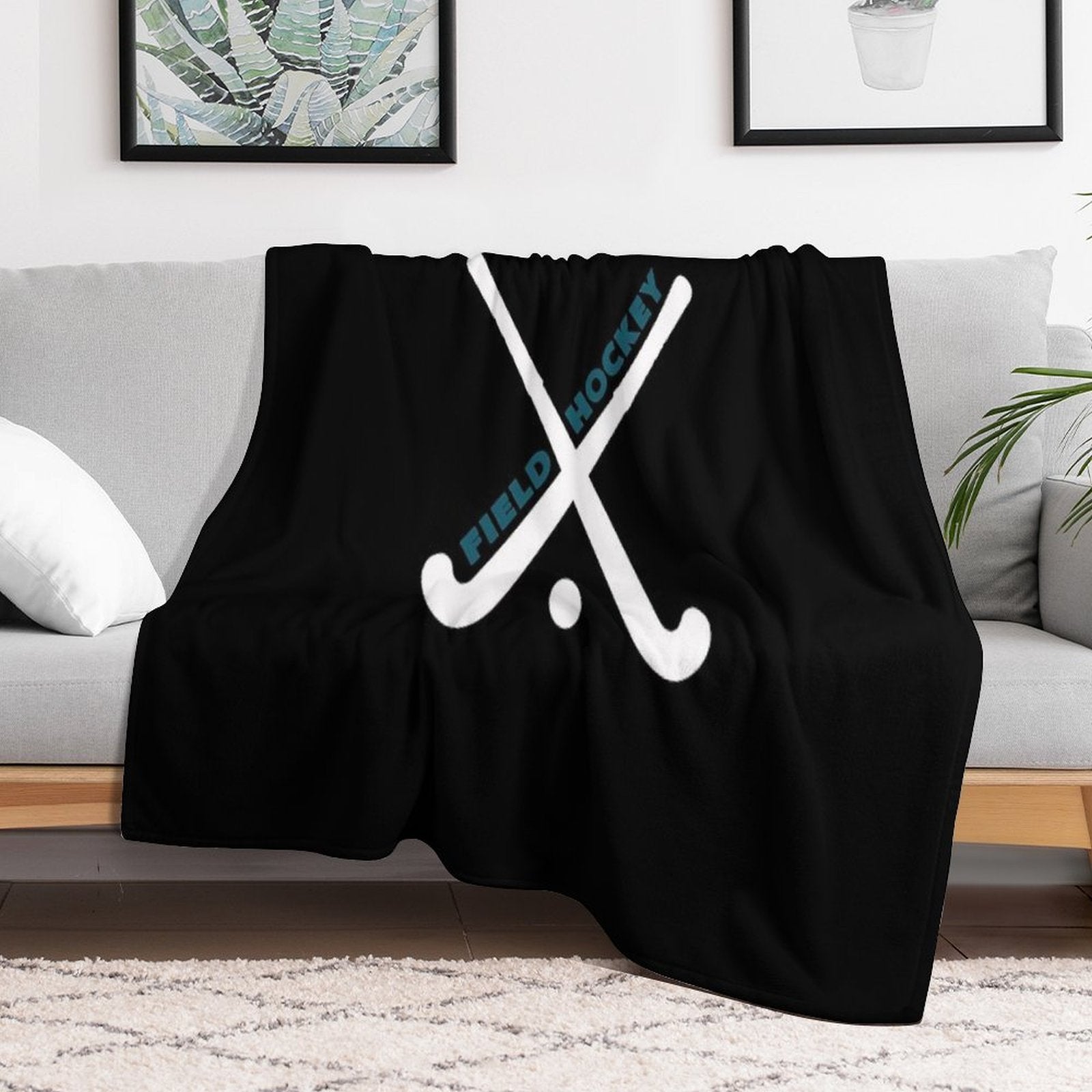 Field Hockey Gift-ready Throw Blanket