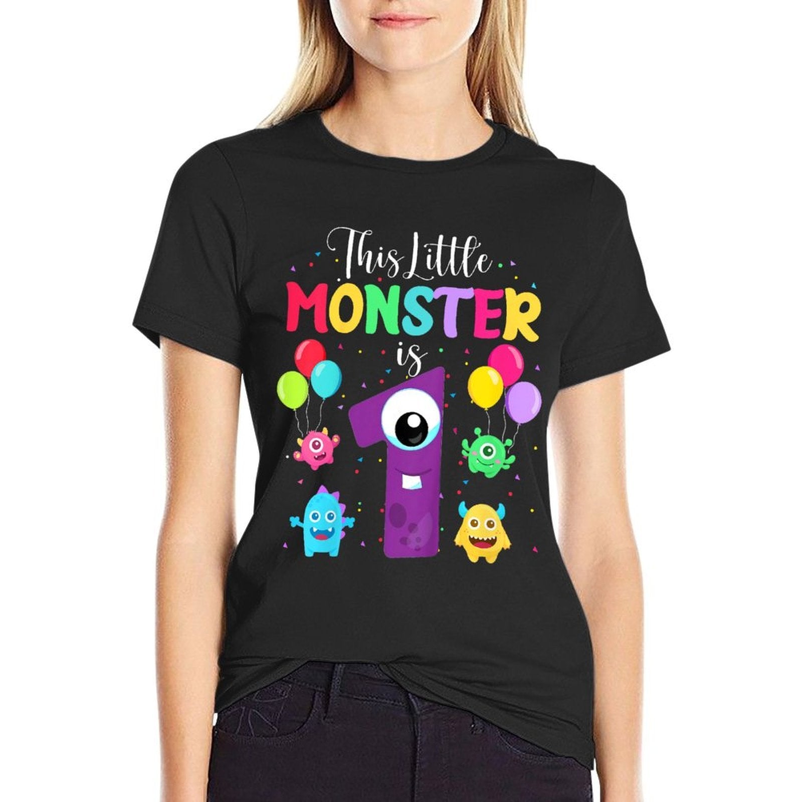 Kids 1st Birthday Outfit Boy Girl This Little Monster Is 1  Vintage-inspired T-Shirt