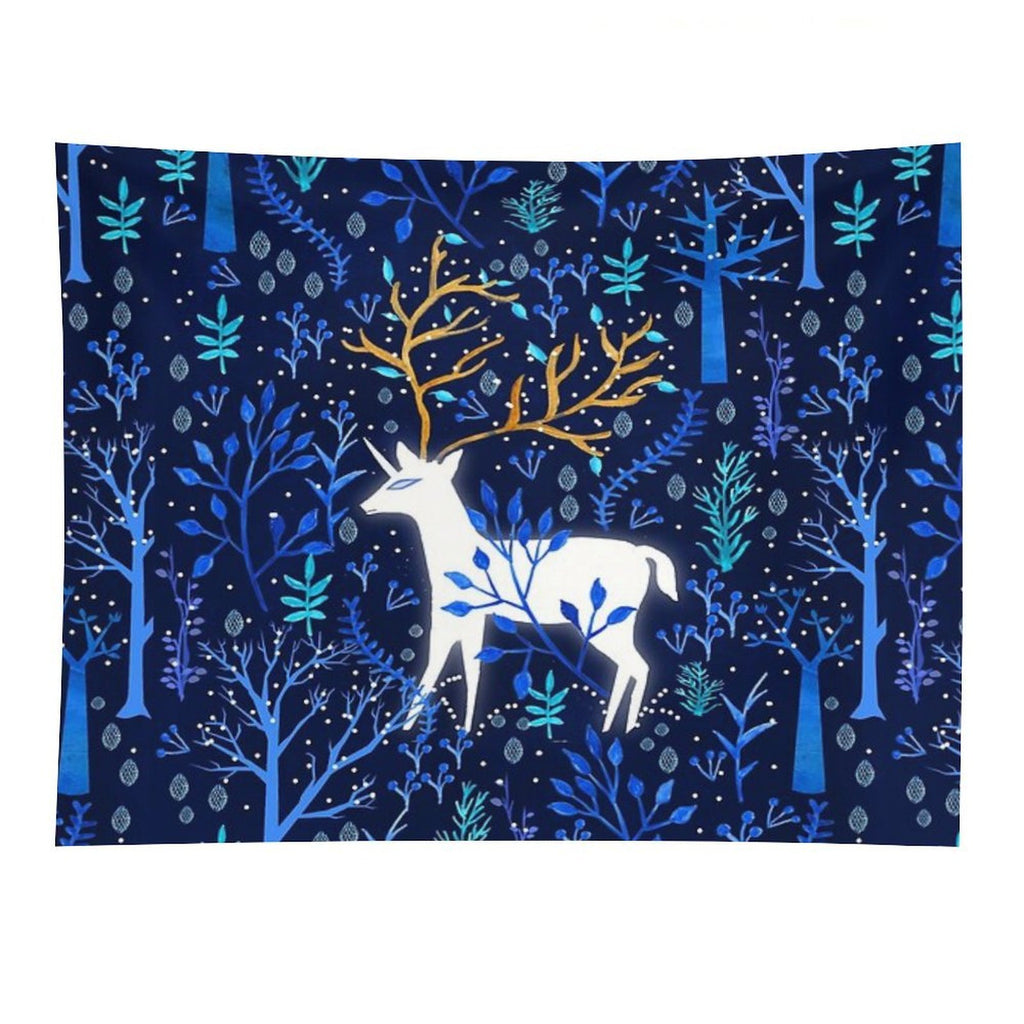Deericorn In Blue Tapestry