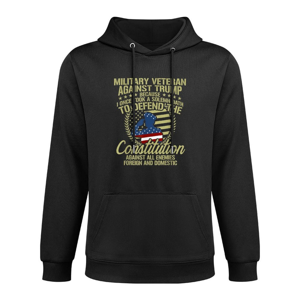 Veterans Against Trump Funny Anti Trump Apparel Pilling-Resistant Hoodie