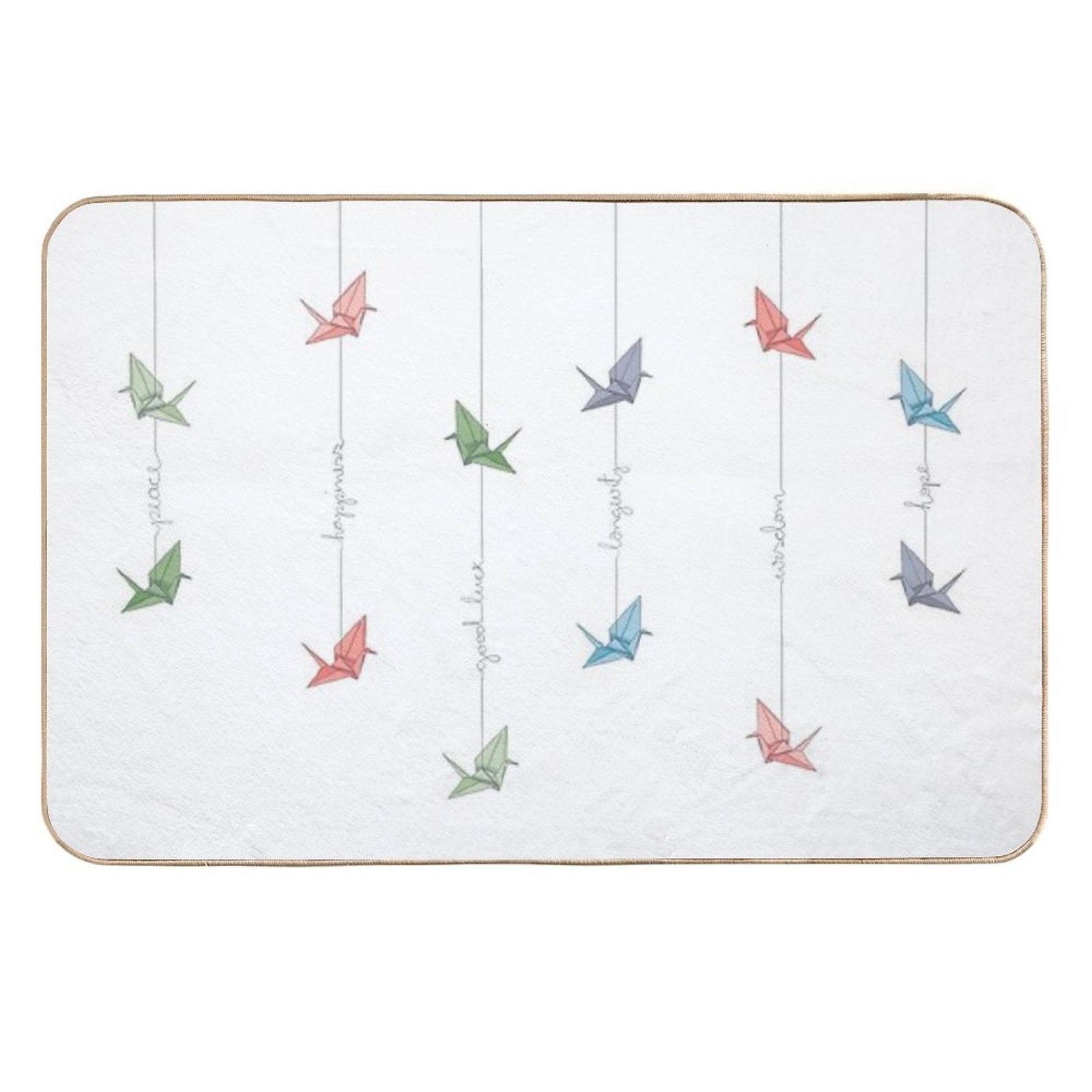 All I Wish for You - Tsuru's Symbolism  Dirt-Trapping Bath Mat