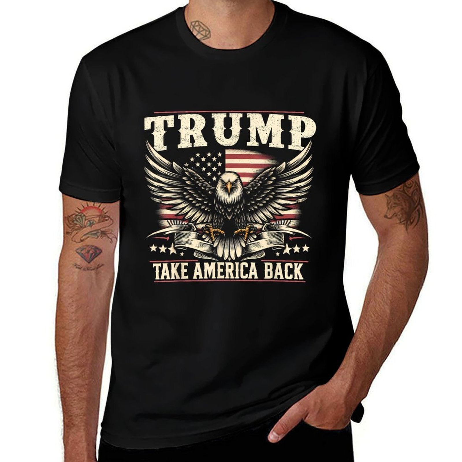 Trump 2024 USA Take America Back Eagle American  Moisture-wicking T-Shirt