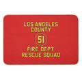 Emergency Squad 51 Side of Truck Reproduction Logo Durable Bath Mat