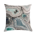 Ode To Geode - BlueTeal Soft Durable Construction Throw Pillow