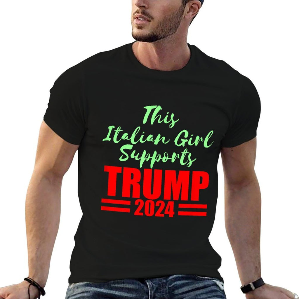 This Italian Girl Supports Trump 2024 Political  Stretchy T-Shirt