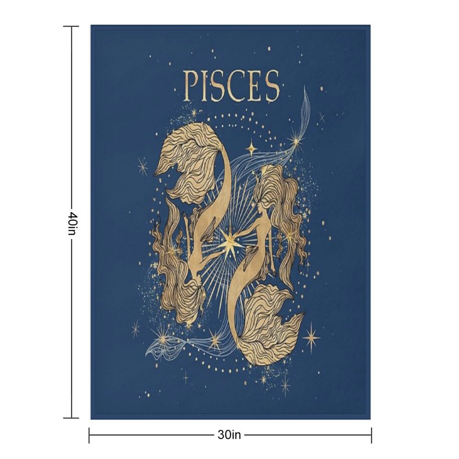Pisces Zodiac Woman Multi-functional Throw Blanket