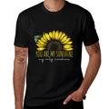 You Are My Sunshine Women Summer Vintage Retro Sunflower  High-quality Stitching T-Shirt