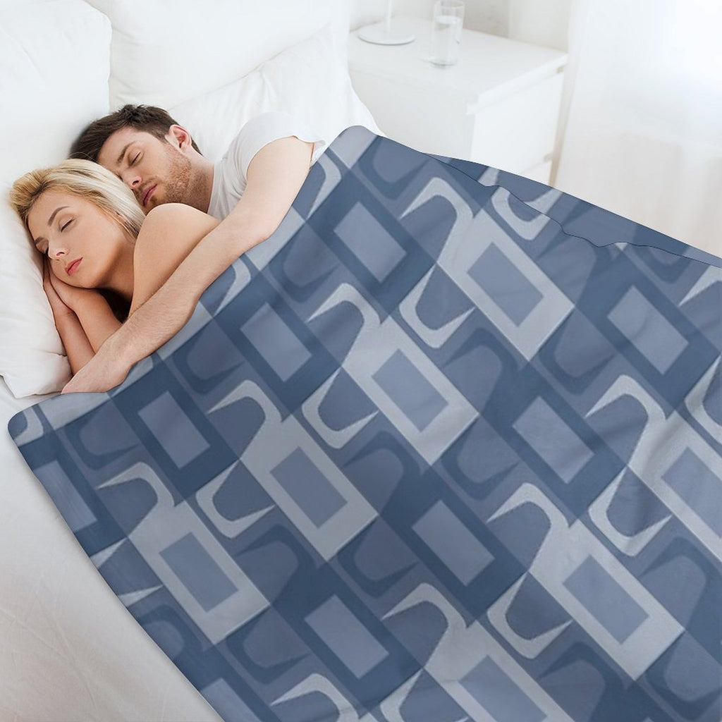 Mid Century Modern Pattern Premium Throw Blanket