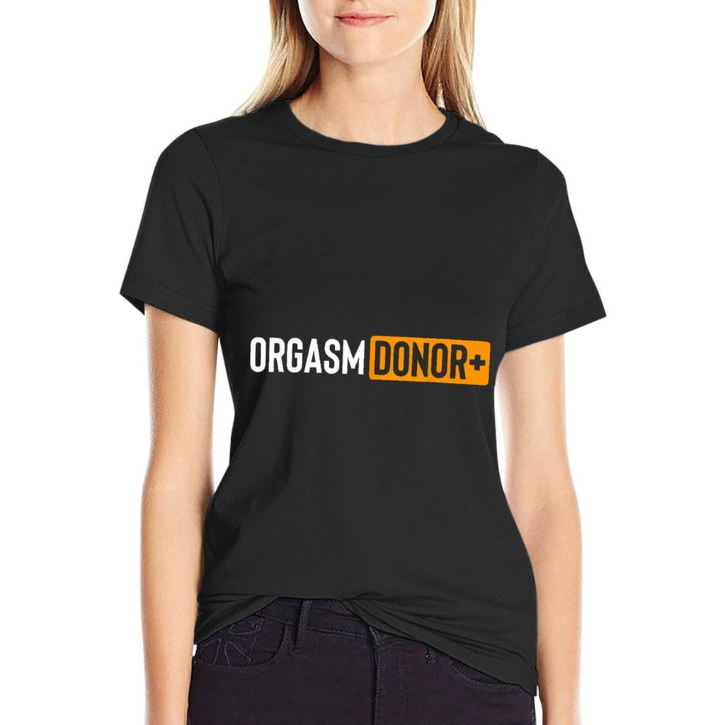 Funny Orgasm Donor Sexual Dirty Adult Humor Sarcastic  Oversized Silhouette T-Shirt