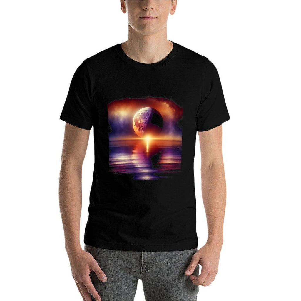 Twilight Embrace  Rolled Sleeves T-Shirt