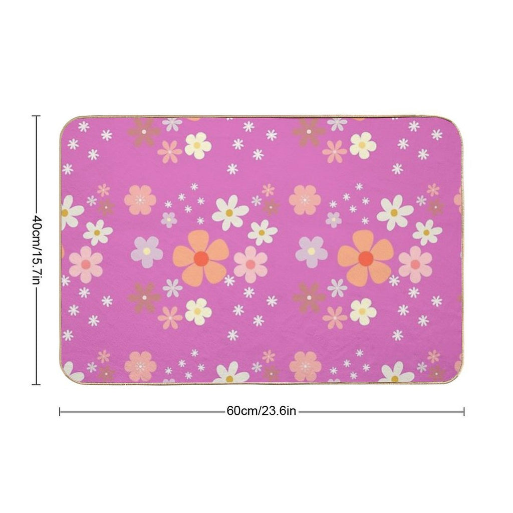 Wallpaper Frenzy Flower Power  Pet-Safe Bath Mat