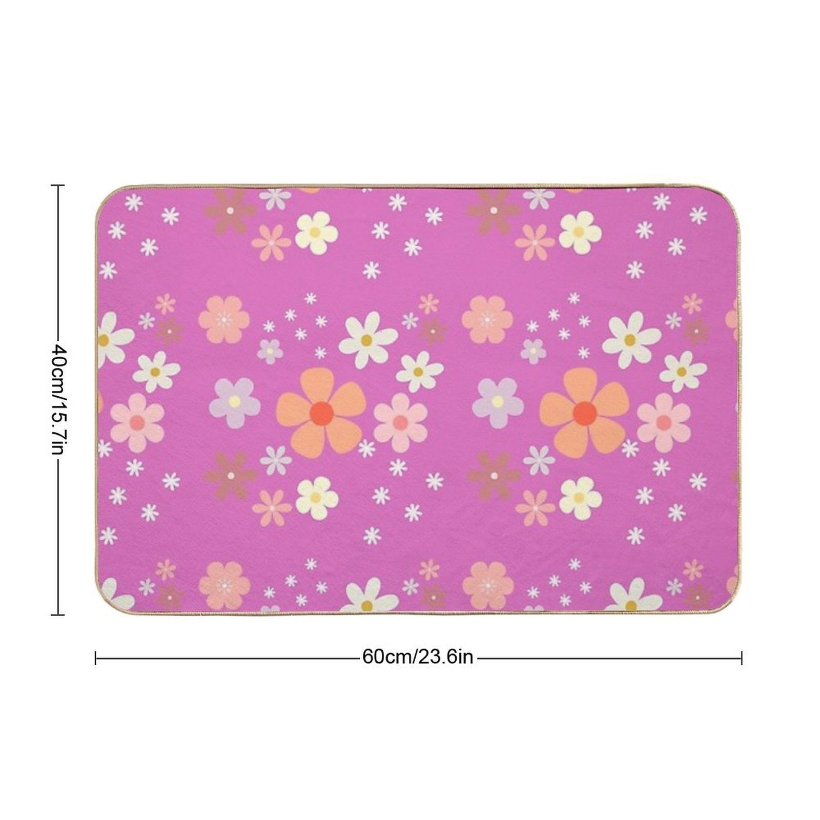 Wallpaper Frenzy Flower Power  Pet-Safe Bath Mat