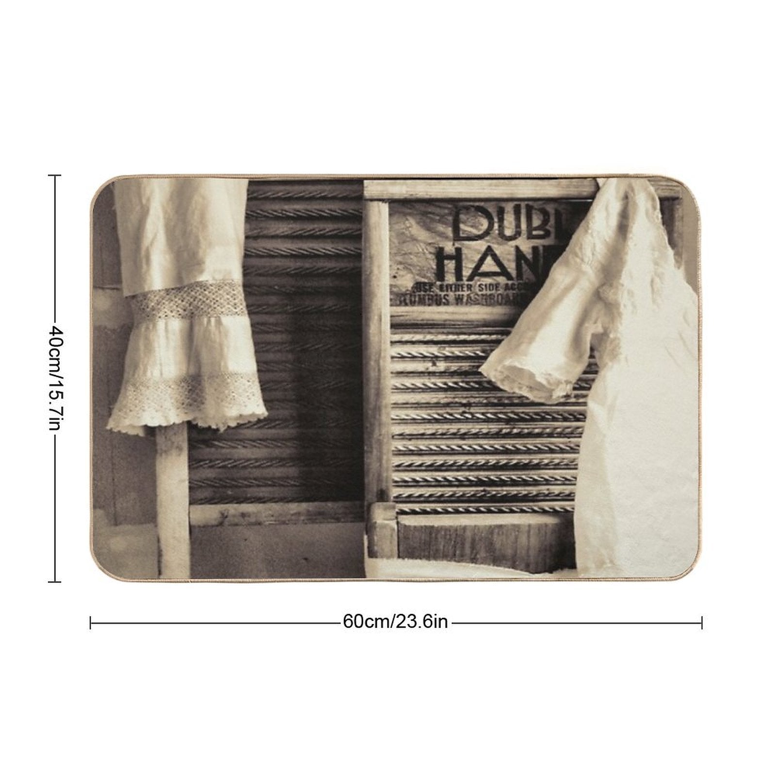 Vintage Laundry Room  Odorless Bath Mat