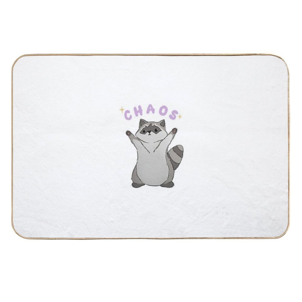 Raccoon Chaos  Pet-Safe Bath Mat