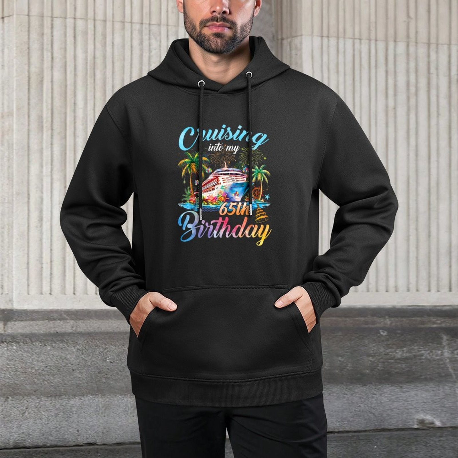 Cruising Into My 65th Birthday Family Cruise 65 Birthday Versatile Streetwear Hoodie