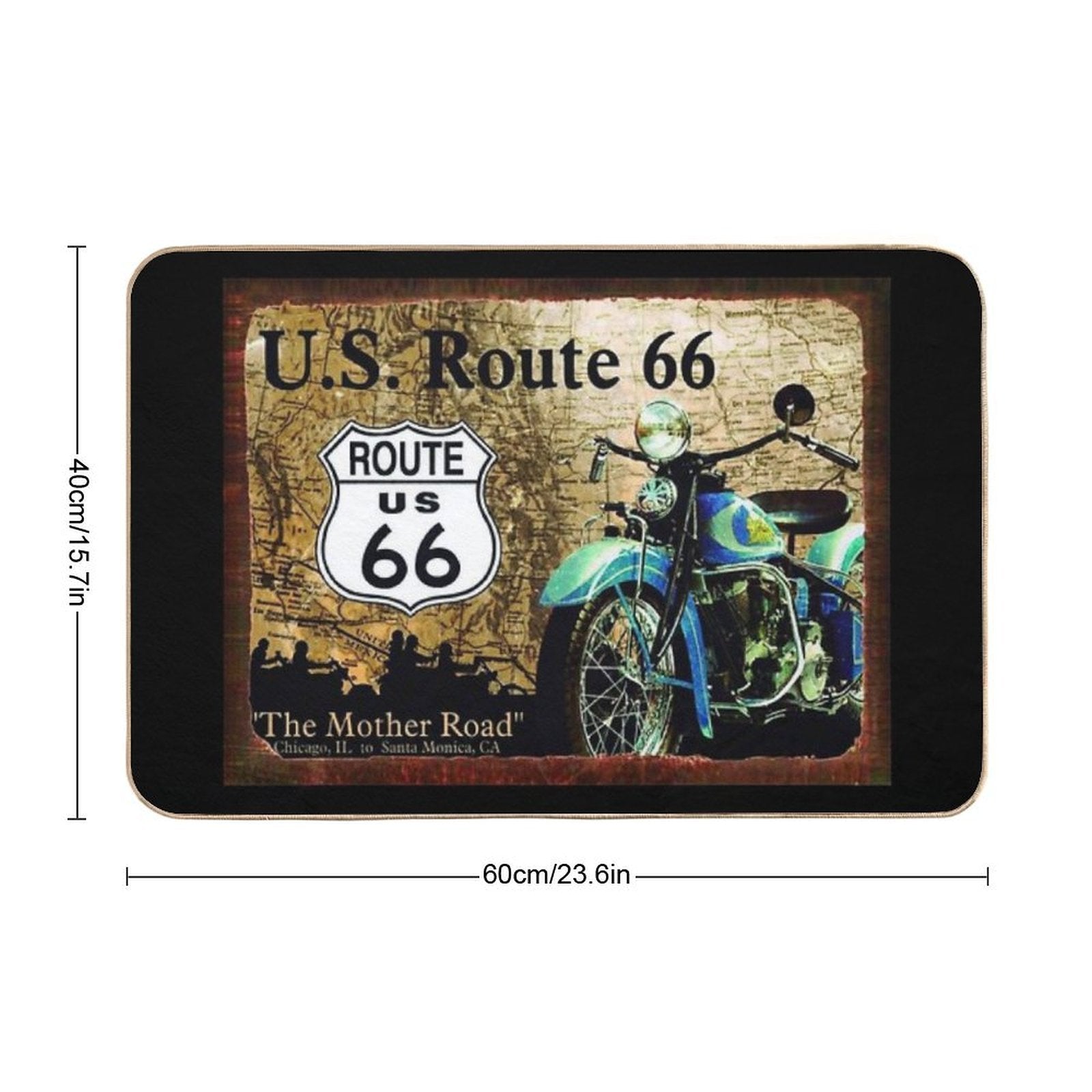 U.S ROUTE 66  Rapid-Drying Bath Mat