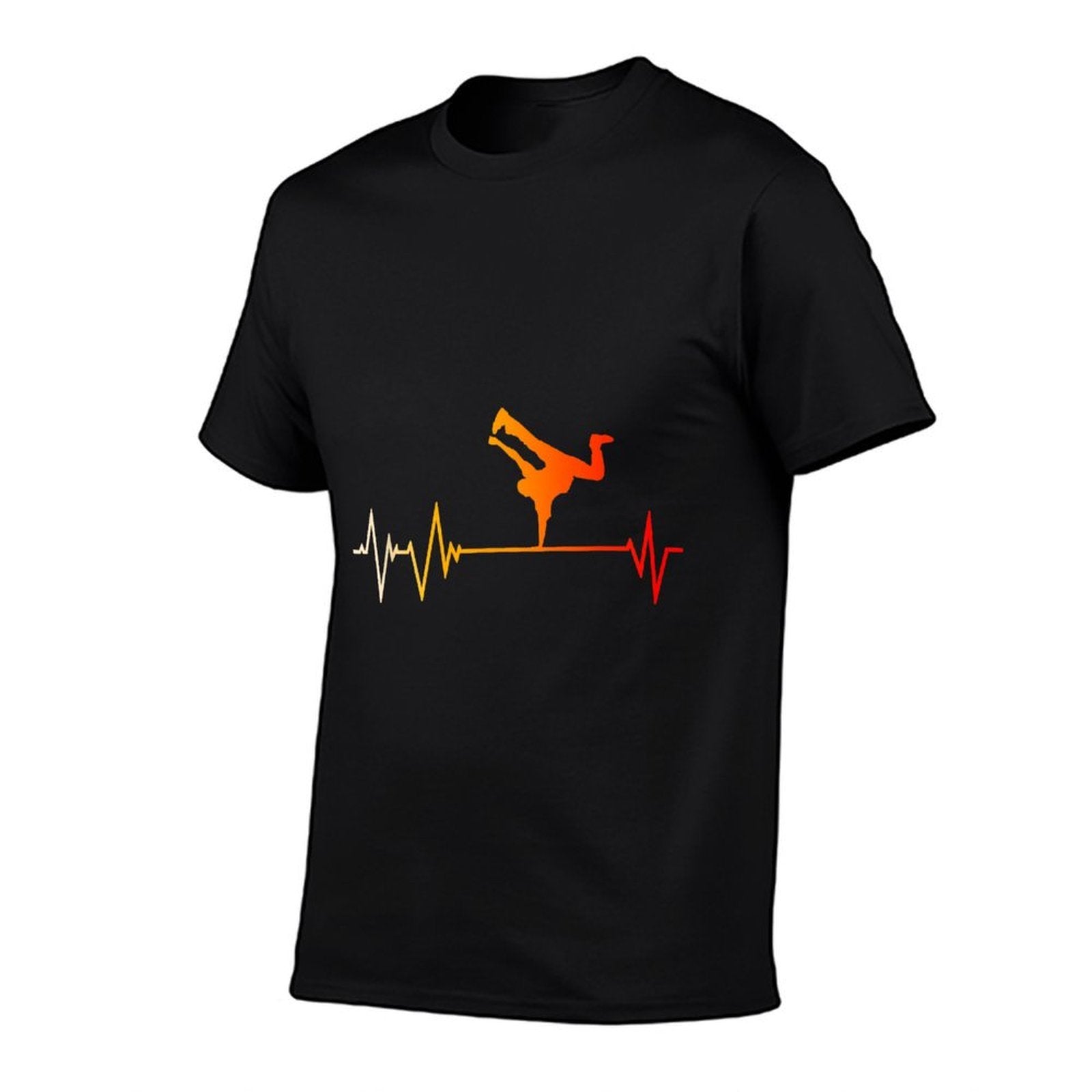 Great Breakdance Heartbeat Hip Hop Music Tricking  Trendy Pattern T-Shirt