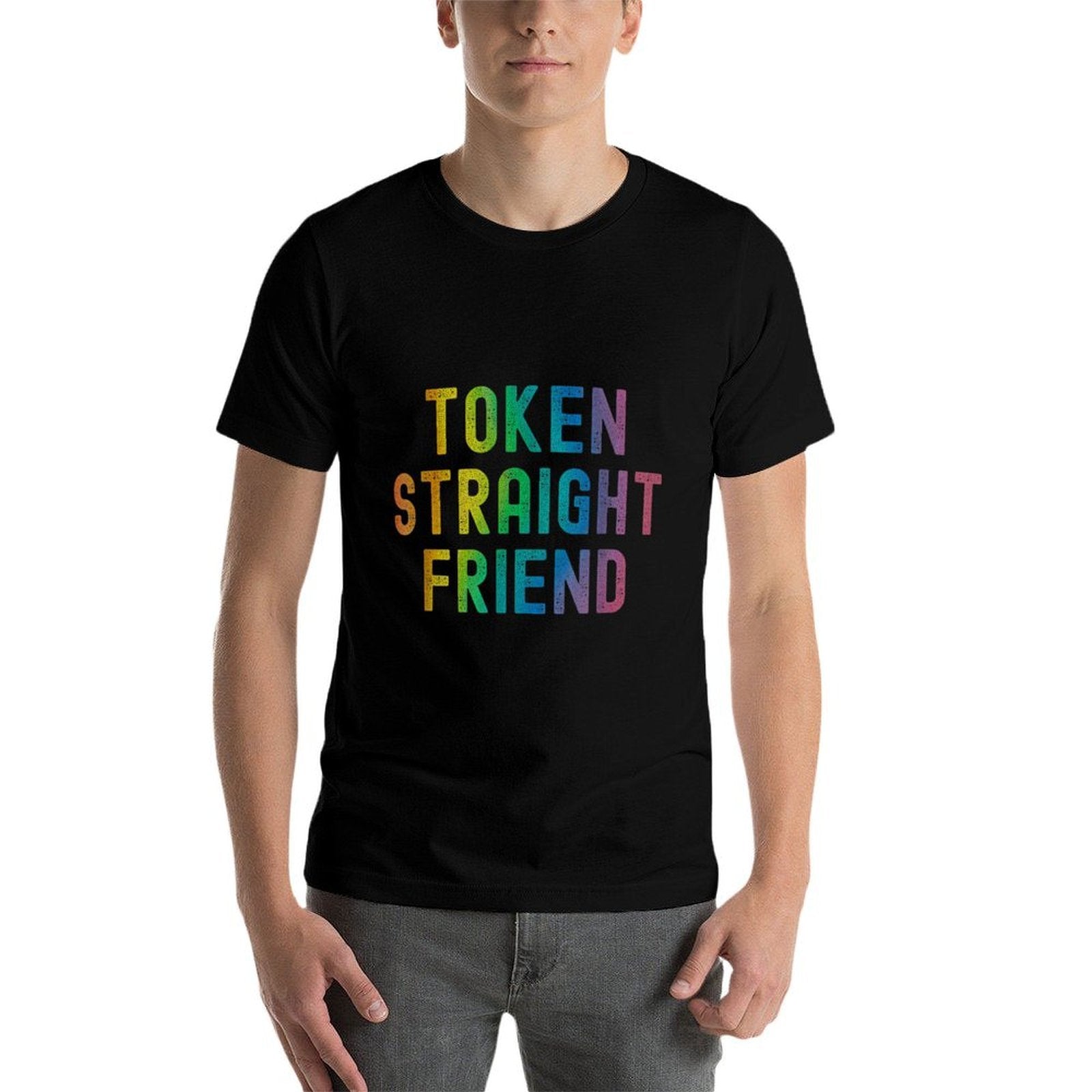 Token Straight Friend Funny Slang Queer Ally Gay Pride Stuff  Breathable T-Shirt