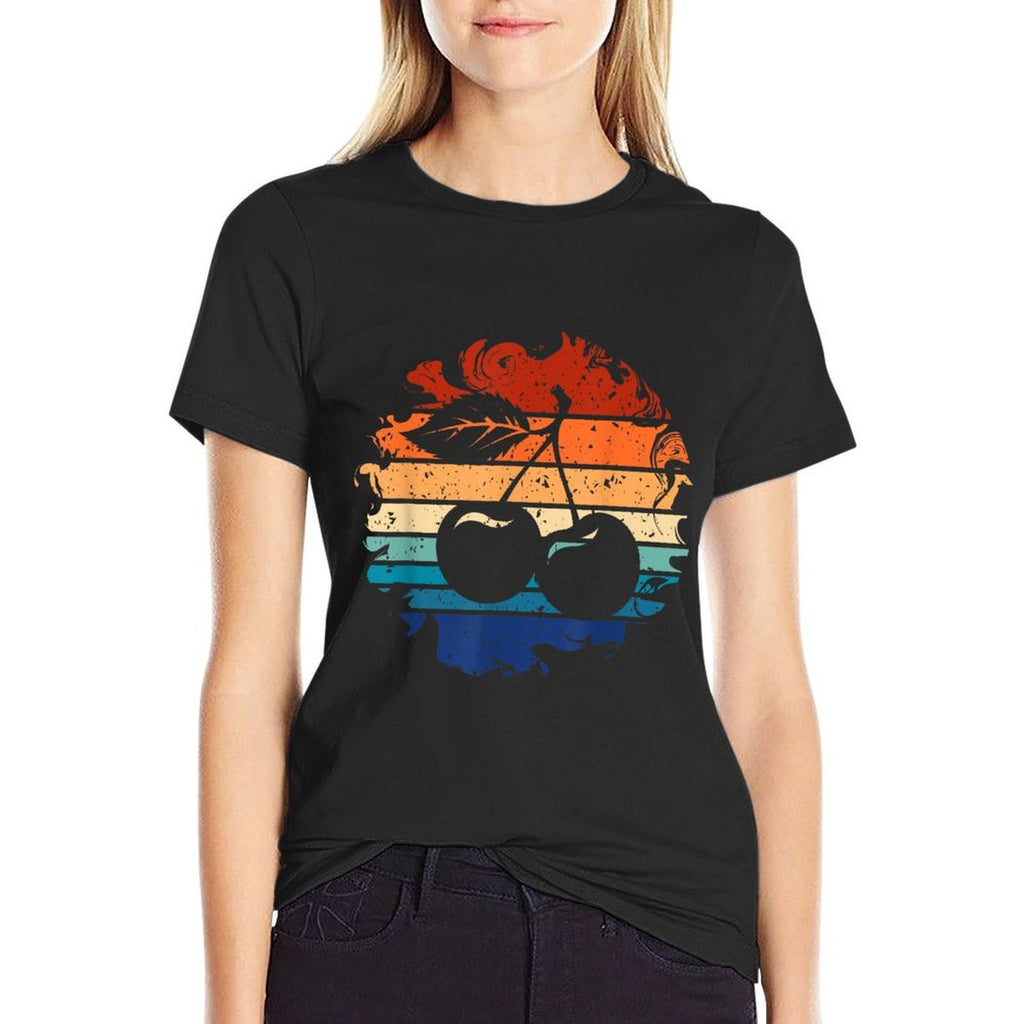 Cherry Retro Cherries Vintage 80s Style  Moisture-wicking T-Shirt