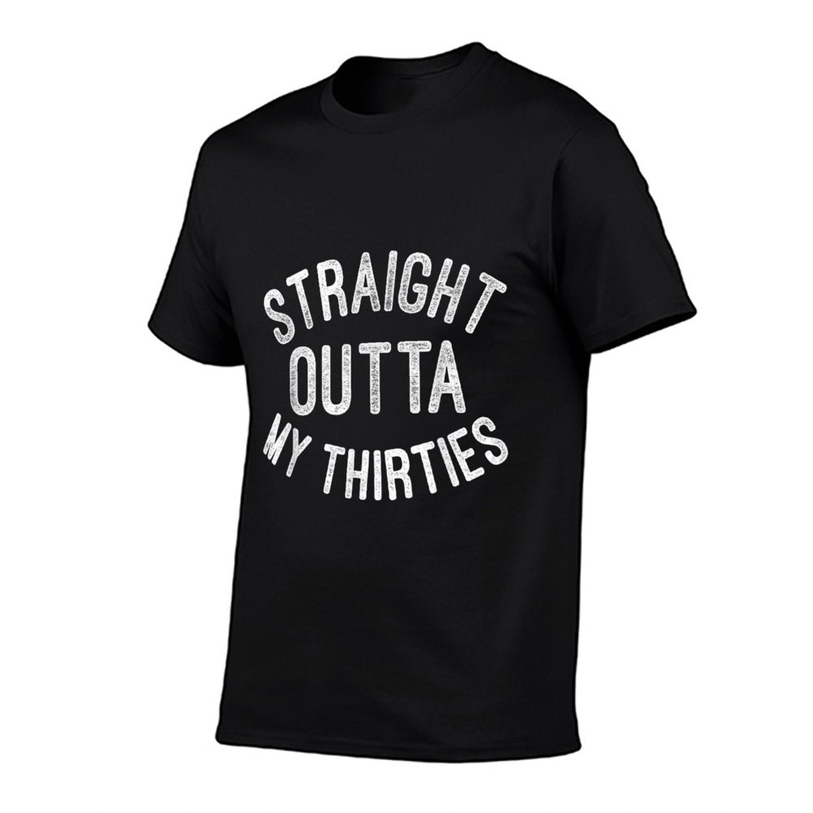 Straight Outta My Thirties 40th Years Birthday Funny  Oversized Silhouette T-Shirt