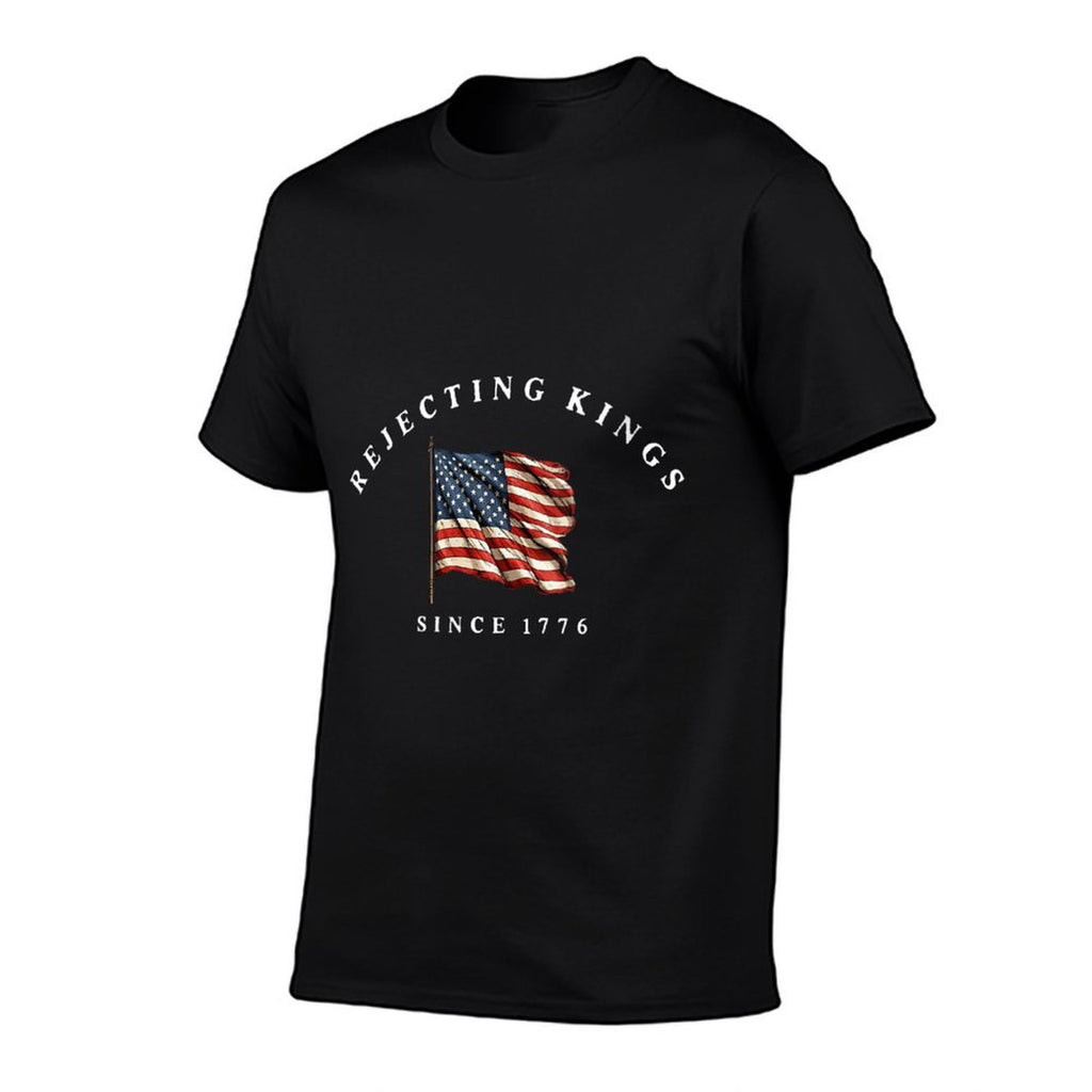 Womens Rejecting Kings Since 1776 Patriotic USA 4th Of July  Stretchy T-Shirt