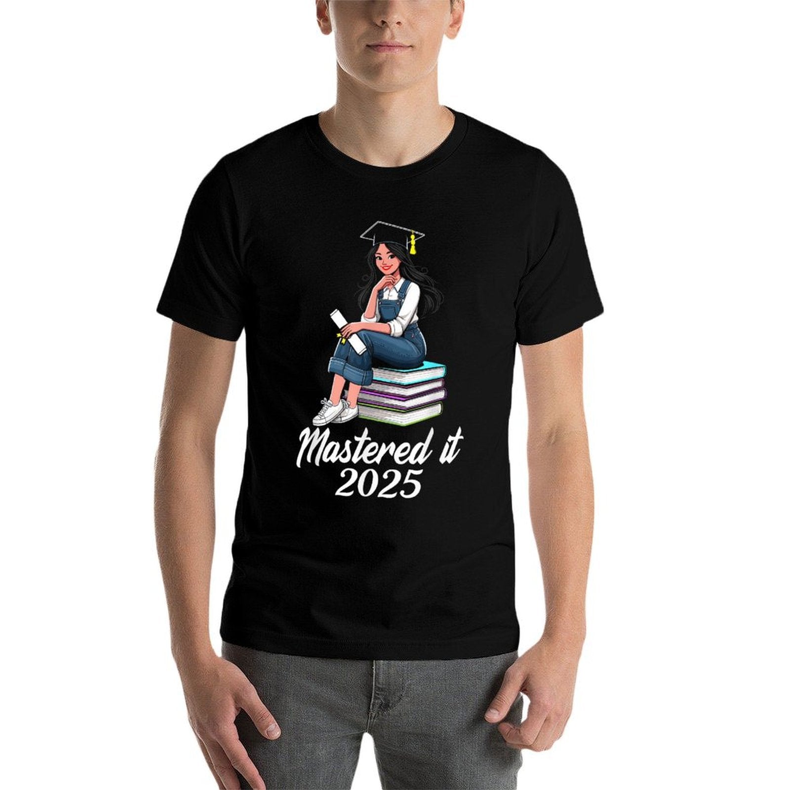 Mastered It 2025 Master Degree Graduation Graduate  Fade-proof Color T-Shirt