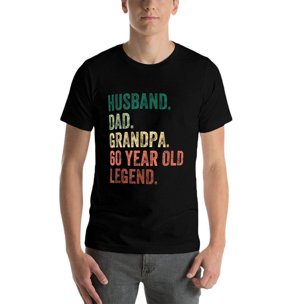 Husband Dad Grandpa 60 Year Old Legend 60th Birthday  Summer-ready Fabric T-Shirt