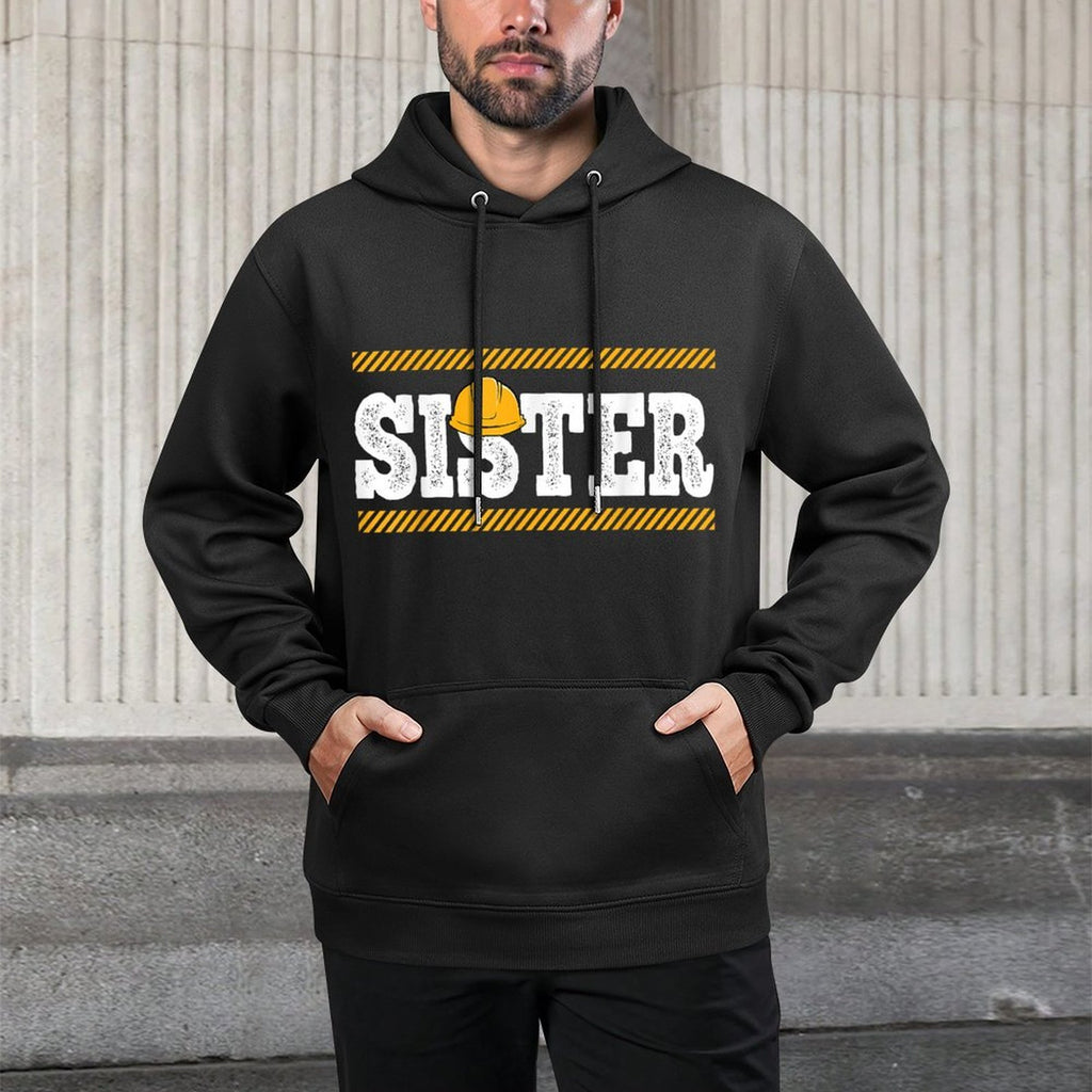Funny Sister Construction Excavator Kids Boy Matching Family Moisture-Wicking Hoodie